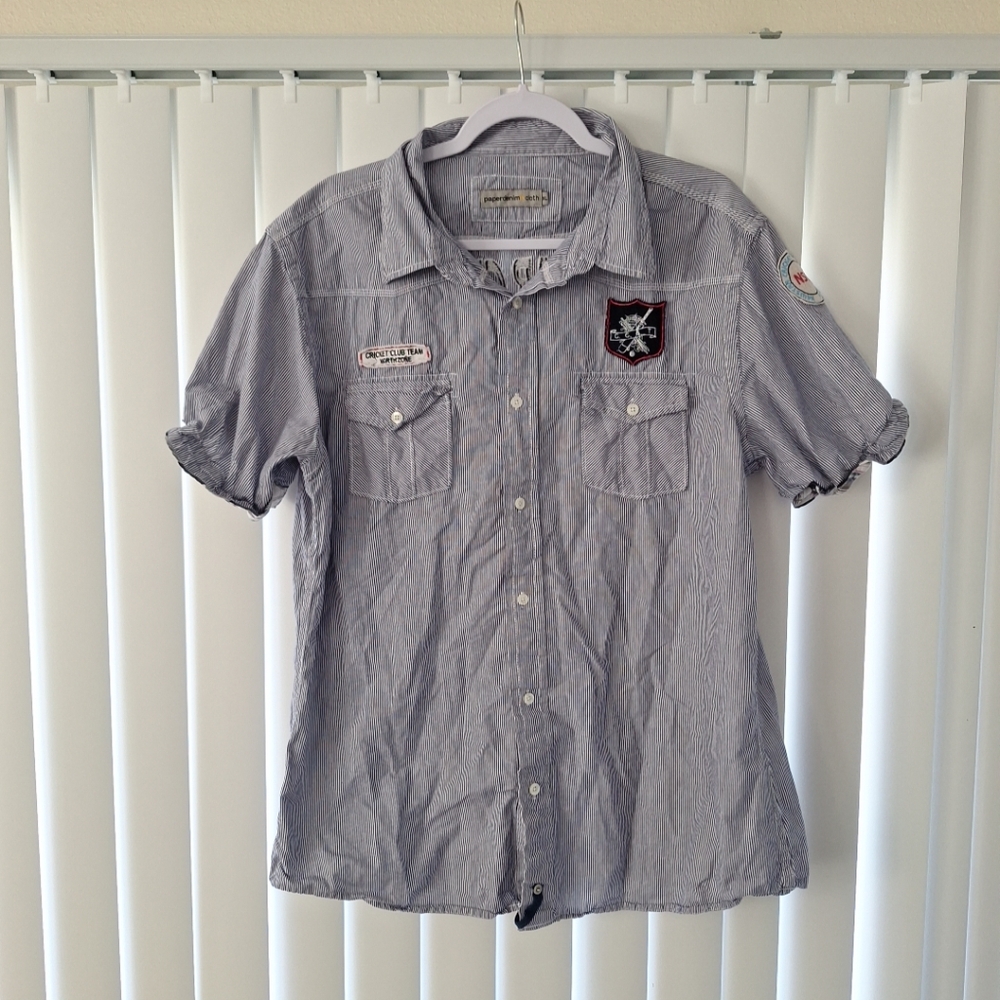 Paper Denim & Cloth Striped Button Front Shirt